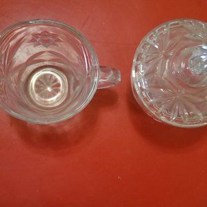 Vintage Starburst cream & sugar bowls.